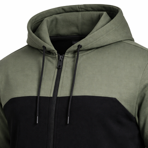 Conjuntos para hombre, conjunto de chándal con sudadera con capucha y cremallera personalizada |   Conjunto Deportivo de Dos Tonos en Algodón y Poliéster |   Ropa Deportiva Unisex OEM ODM - Product Image 4