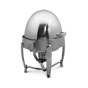 Rectangular Silver Roll Top Chafing Dish With <b>Stand</b> Electric Heating Buffet Display Temperature <b>Control</b> Manual - Product Image 4
