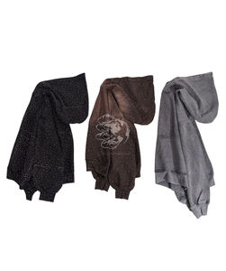 Sweat à capuche personnalisé 500 g/m² en éponge française lourde, sweat à capuche avec strass, pull à capuche délavé à l'acide - Product Image 4