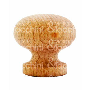 BOUTON EN BOIS Pour compas de meubles en laiton frêne brut Art. 101 - Product Image 1