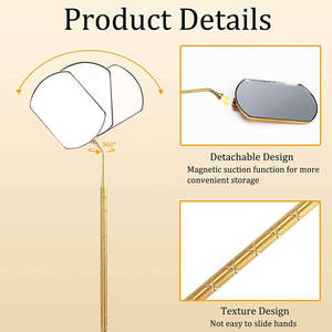 Espejo Cosmético para Extensión de Pestañas, Iluminado, con Aumento, Portátil - Product Image 4