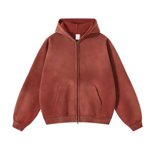 Sudaderas con Capucha de Forro Polar Bordadas Sólidas para Hombre, de Alta Calidad, con Logotipo Personalizado, Teñidas Lisas, Ropa Casual a la Venta a Bajo Precio - Product Image 5