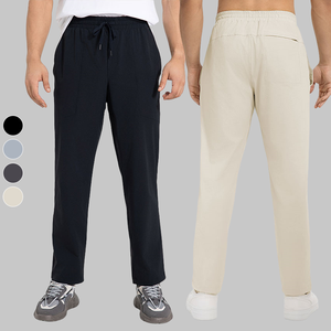 Pantalons de sport d'été pour hommes, séchage rapide, conception de jambe droite longue, fitness en plein air et pantalons décontractés - Product Image 1