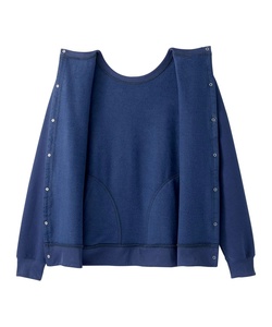 เสื้อสเวตเตอร์ผู้ใหญ่สำหรับผู้สูงอายุ, เสื้อสเวตเตอร์เปิดหลังกระดุมเสื้อผ้าดูแลผู้ป่วยที่ล้มป่วยเป็นอัมพาตสวมใส่ง่าย