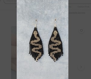 Boucles d'oreilles tendance pour femme, longues, perlées, style chandelier, avec franges, abstraites et minimalistes - Product Image 2
