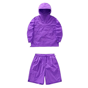 Polyester Nylon Vestes Shorts Ensemble Hommes Jogging Costume Patchwork Couleur Contraste Surdimensionné Coupe-Vent Ensembles Courts pour Hommes - Product Image 1