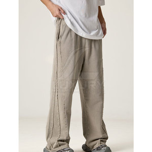 Wholesale <b>Men</b> Acid Wash <b>Trouser</b> High Quality Casual Mid Straight Breathable Eco-Friendly Cotton <b>Lightweight</b> Best Selling Gym - Product Image 2