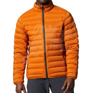 Veste d'hiver en toile matelassée pour homme, personnalisable avec votre propre logo, col montant et logo frontal, imperméable, vêtement décontracté - Product Image 1