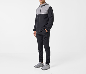 Veste de sport Color Block OEM Logo personnalisé Streetwear d'hiver à capuche Ensemble de survêtement pour homme Coupe-vent pour homme - Product Image 1