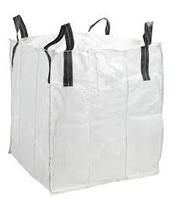 Sac tubulaire FIBC blanc de grande taille, 100% polypropylène vierge, conteneur durable et respirant, facteur de sécurité 5:1 pour le stockage et l'expédition