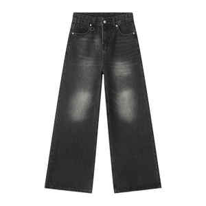 Jeans Baggy Cargo droit et ample délavé à la pierre vintage pour hommes personnalisés respirants vêtements de rue Hip Hop jambe large pour le printemps/été - Product Image 4
