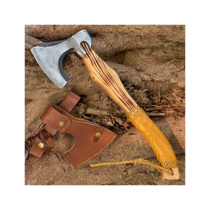 Hache viking artisanale en acier à haute teneur en carbone, manche en acier de qualité industrielle, étui en cuir, camping, survie en plein air, 1,5 kg, 1 - Product Image 2