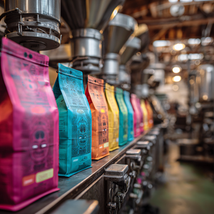 בבית 250g הסיטונאי g 12 עוז תחתון אריזה לחות קפה שקיות שחור שסתום רוכסן אריזה מותאם אישית לוגו - Product Image 3