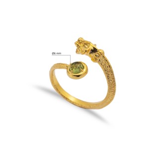 Anillo de Eternidad de Oro de 22K con Diseño de Turmalina Verde, Anillo de Boda Vintage, Joyería de Plata de Ley 925 Hecha a Mano, Venta al Por Mayor, Tendencia - Product Image 3