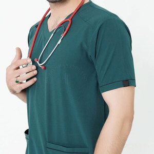 Solid Color Breathable Spandex Custom Design High Quality Comfortable Medical <b>Scrub</b> Uniforms Streetwear Style <b>Scrub</b> <b>Sets</b> - Product Image 5