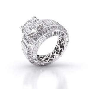 Bague solitaire en diamant rond éternel de 6,02 carats, couleur F, clarté VS, diamant cultivé en laboratoire, en or 14 carats, cadeau d'anniversaire de mariage - Product Image 4
