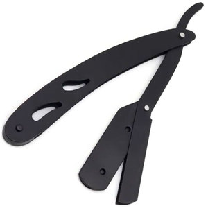 Rasoir de barbier pour hommes en acier inoxydable de qualité supérieure Rasoir à gorge noir entièrement personnalisé avec lame coulissante et logo personnalisé - Product Image 2
