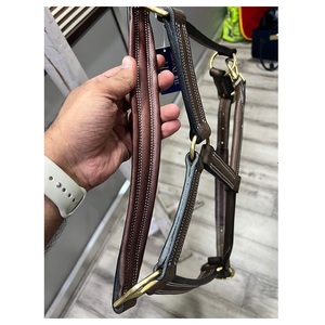 Halter de cuero puro hecho a mano de calidad superior para montar a caballo con diseño personalizado disponible en el fabricante indio de exportación - Product Image 6