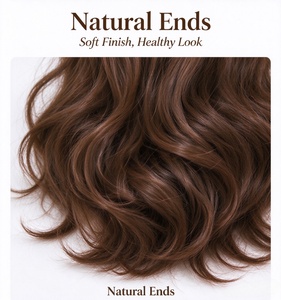 Perruque longue ondulée 100% cheveux humains, brun foncé, perruque à ondulations naturelles pour femmes, perruque volumineuse bouclée en cheveux humains, perruque tendance - Product Image 5