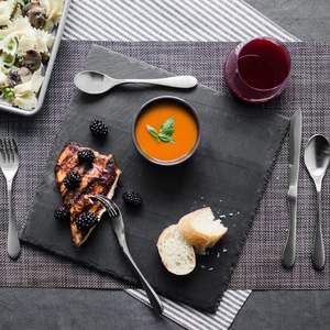 Juego de cubiertos de madera plateada de estilo nórdico de acero inoxidable de lujo más vendido, juego de cucharas duraderas de primera calidad, fiesta elegante de forma larga - Product Image 4