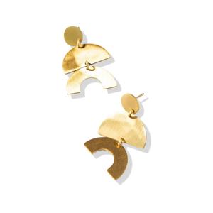 Élégant Design Acid-Cut Antique Noir et Or Laiton Métal Boucles D'oreilles Bracelets À La Mode Partywear Accessoire pour Femmes - Product Image 6