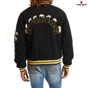 Top Trending Personalizable Letterman Jacket Vintage Baseball Custom Varsity College Chaqueta de béisbol para hombres - Product Image 2