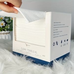 50pcs Disposable Cotton Face Towel <b>Box</b> Thickened 10.24*11.81 Inch 85 GSM Square Cleansing Towel for Makeup <b>Remover</b> - Product Image 2