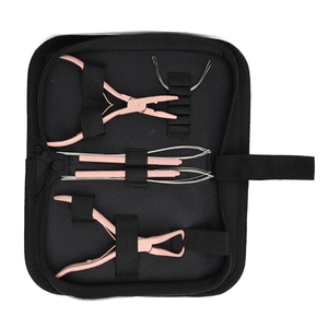 Vente en gros Meilleur prix Kit d'outils pour extensions de cheveux avec logo personnalisé Kit d'outils pour extensions de cheveux multicolores de meilleure qualité - Product Image 5