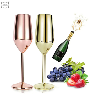 500ml Drinking Glasses Party Goblet Stainless Steel <b>Cups</b> Copper <b>Red</b> Wine Glasses - Product Image 5
