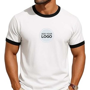 เสื้อยืด Ringer-เสื้อยืดเข้ารูปสำหรับผู้ชายเสื้อยืดสีสันสดใสแขนยาวคอกลมสำหรับผู้ชาย - Product Image 1