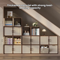 Système de rangement modulaire empilable, armoire de rangement pliable en PP, organisateur de placard pour salon, unité de rangement combinée multi-niveaux