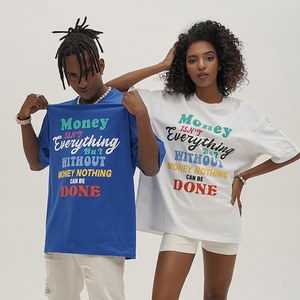 Personalizado para hombre Puff Imprimir Streetwear Tee OEM Fábrica de algodón de gran tamaño T Shirt 3D Raised Logo Design Shirt - Product Image 2