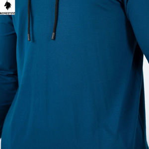 100% coton Polyester léger de haute qualité conçu sur mesure sweats à capuche pour hommes motif solide col à capuche hiver vêtements décontractés - Product Image 5