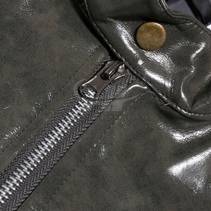 Wholesale Plus Size Men's Cow <b>Skin</b> Leather Jacket with Front Logo Breathable & Eco-Friendly Outdoor Use Stand Collar - Product Image 3