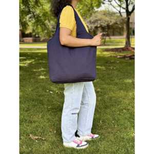 Sac fourre-tout en coton beige moyen pour tous les jours, fermeture à pression, fermeture éclair, impression personnalisable, publicité biologique, utilisation quotidienne, sacs de voyage - Product Image 4