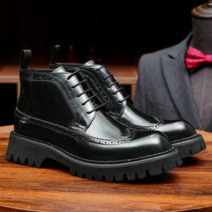 Zapatos de Trabajo Duraderos de Cuero Vacuno con Forro Antiolor y Absorción de Impactos, Zapatos Casuales para Hombre, Zapatos para Uso Diario - Product Image 2