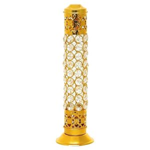 Portavelas de Cristal Dorado de Lujo con Cuentas y Diamantes de Imitación, Ecológico, Hecho a Mano, Decorativo Navideño, Color Dorado, Logotipo Personalizado - Product Image 6