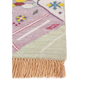 Alfombras Anudadas a Mano de Lana y Seda de Bambú con Patrón Geométrico Manchaha, Rosa y Morado para Uso Doméstico-Les-2629 - Product Image 4