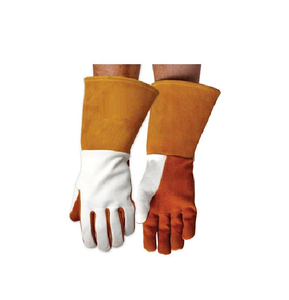 Qualité supérieure Argon MIG TIG Split cuir de vachette gants de soudage sécurité industrielle protection renforcée paume résistant à la chaleur - Product Image 3