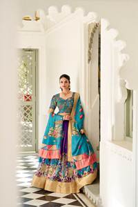 ชุดเดรสผ้าคอตตอนดีไซน์สุดพิเศษแบบดั้งเดิมสำหรับเพื่อนเจ้าสาว lehenga choli kalamkari - Product Image 2