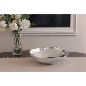 Bol en céramique fait main de luxe, écologique, rond, moderne, décoration d'intérieur, accent, vitrine, hôtel, intérieurs de luxe, plaqué sûr - Product Image 3