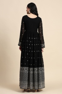 Ensemble de salwar kameez ethnique en georgette brodé pour femmes Trendmalls G243, vêtements de mariage indiens/pakistanais avec kurta et pantalon - Product Image 4