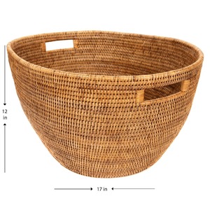 <b>Large</b> oval rattan <b>basket</b> Handmade Storage <b>Basket</b> Wholesale eco-friendly Made in Viet Nam - Product Image 2