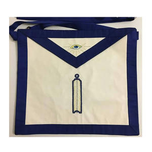 Masonic Apron Worthy Patron Matron <b>Purple</b> <b>Velvet</b> with Star Apron Hand Embroidered Masonic Blue Past Master Apron for Freemasonry - Product Image 3