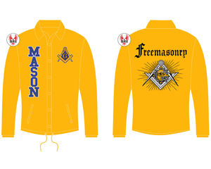 Chaqueta de Entrenador Masónica con Logotipo Personalizado para Hombre, Chaqueta Cortavientos Clásica, Abrigo Holgado sin Estampado, Cuello de Solapa, Cortavientos Sencillo - Product Image 5
