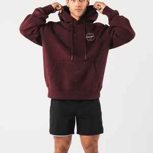 Sudadera con capucha extragrande de algodón de alta calidad para hombre, forro polar grueso, hombros caídos, teñido liso en blanco personalizado para invierno - Product Image 2