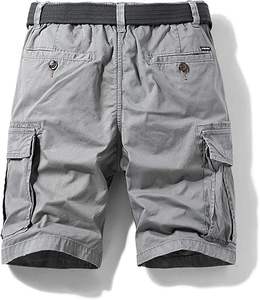 Pantalones cortos Cargo de alta calidad para hombre, pantalones cortos Cargo lisos transpirables informales, pantalones cortos Cargo hechos de algodón para hombre con estilo, venta al por mayor - Product Image 4