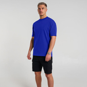 T-shirt en jersey 100% coton lourd personnalisé en gros pour hommes grande taille à manches courtes vêtements décontractés et de sport design respirant - Product Image 2