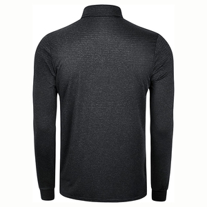 Chemises à manches longues pour hommes de haute qualité personnalisées, respirantes, à séchage rapide, en jersey de coton/fibre de bambou, motif uni décontracté, grande taille - Product Image 3