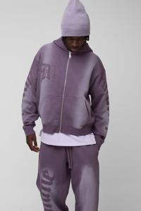 Vente en Gros Hommes Oversize Boxy Homme Applique Spray Wash Zip Through Survêtement Respirant Goutte Épaule Survêtements - Product Image 3